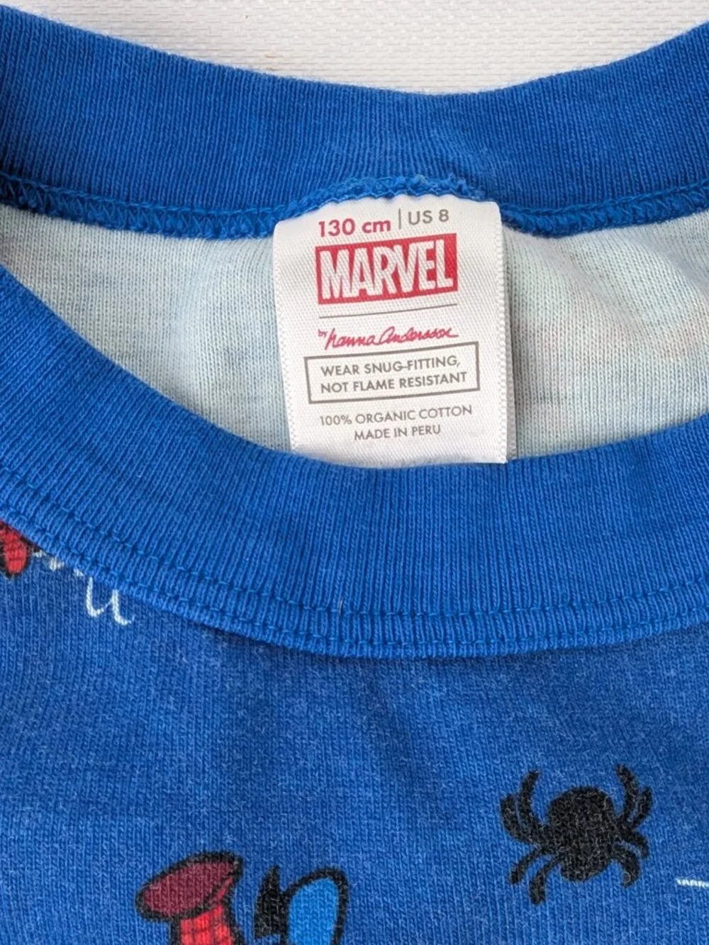 Hanna Andersson Marvel Spider-Man Spidey Kids Short Sleeve John Pajamas Set Sz 8